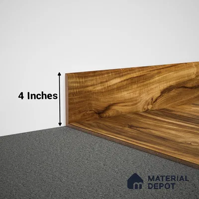 MDF Skirting Aristo PM 00361 G | 8 ft x 4 Inch | Compatible for Laminate Wood Floor LF 00249