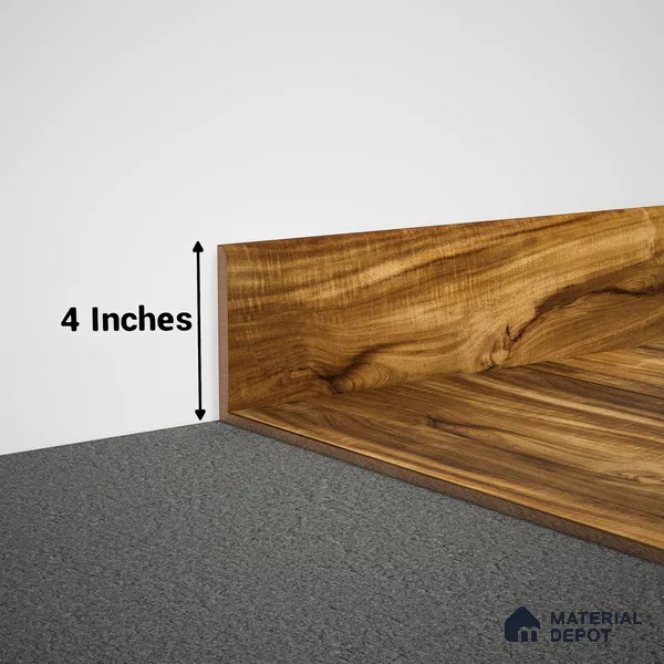 MDF Skirting Aristo PM 00361 G | 8 ft x 4 Inch | Compatible for Laminate Wood Floor LF 00249