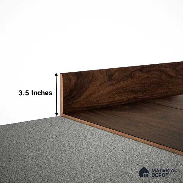 MDF Skirting Aristo Premium PM 00365 F | 8 ft x 3.5 Inch | Compatible for Laminate Wood Floor LF 00250