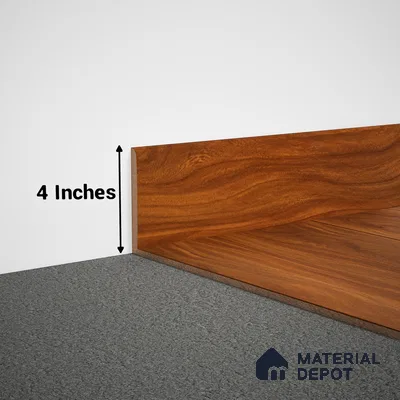 MDF Skirting Aristo Premium PM 00371 G | 8 ft x 4 Inch | Compatible for Laminate Wood Floor LF 00251