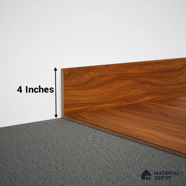 MDF Skirting Aristo Premium PM 00371 G | 8 ft x 4 Inch | Compatible for Laminate Wood Floor LF 00251