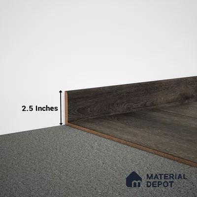 MDF Skirting Aristo Premium PM 00372 D | 8 ft x 2.5 Inch | Compatible for Laminate Wood Floor LF 00253