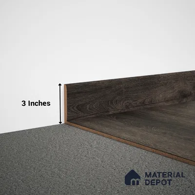 MDF Skirting Aristo Premium PM 00372 E | 8 ft x 3 Inch | Compatible for Laminate Wood Floor LF 00253