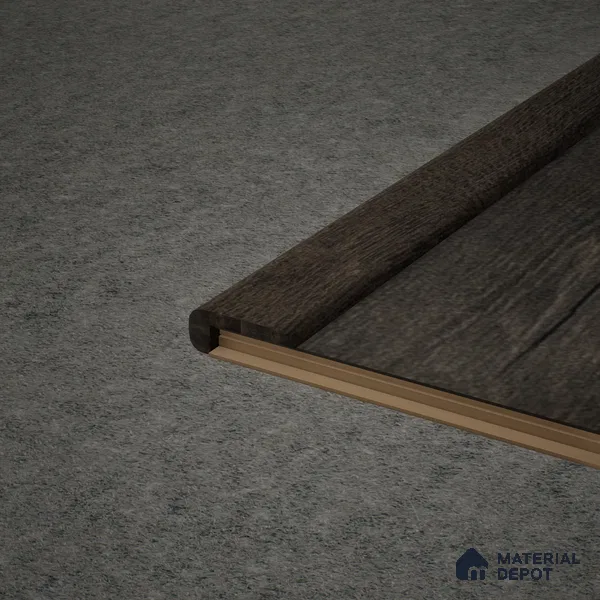 MDF L Nosing Profile Aristo Premium PM 00372 X | 8 ft x 25 x 45 x 12 mm | Compatible for Laminate Wood Floor LF 00253