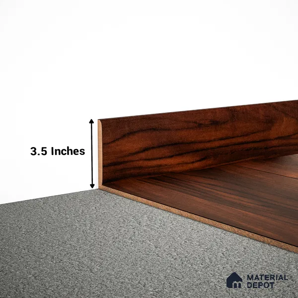 MDF Skirting Aristo Premium PM 00355 F | 8 ft x 3.5 Inch | Compatible for Laminate Wood Floor LF 00254