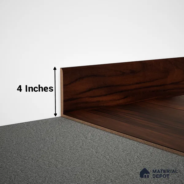 MDF Skirting Aristo Premium PM 00355 G | 8 ft x 4 Inch | Compatible for Laminate Wood Floor LF 00254