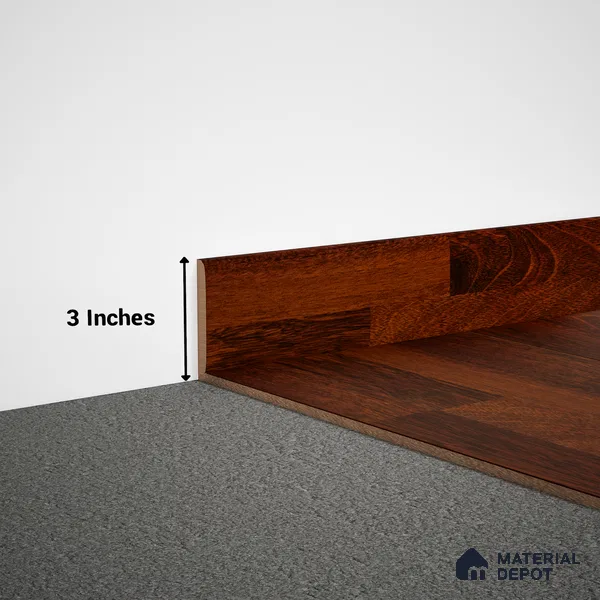 MDF Skirting Aristo PM 00358 E | 8 ft x 3 Inch | Compatible for Laminate Wood Floor LF 00255