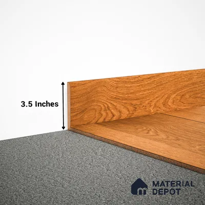 MDF Skirting Aristo Premium PM 00368 F | 8 ft x 3.5 Inch | Compatible for Laminate Wood Floor LF 00256