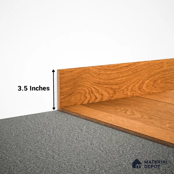 MDF Skirting Aristo Premium PM 00368 F | 8 ft x 3.5 Inch | Compatible for Laminate Wood Floor LF 00256