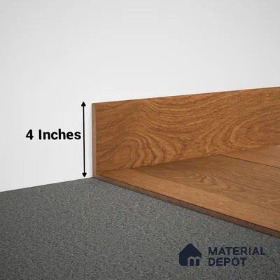 MDF Skirting Aristo Premium PM 00368 G | 8 ft x 4 Inch | Compatible for Laminate Wood Floor LF 00256