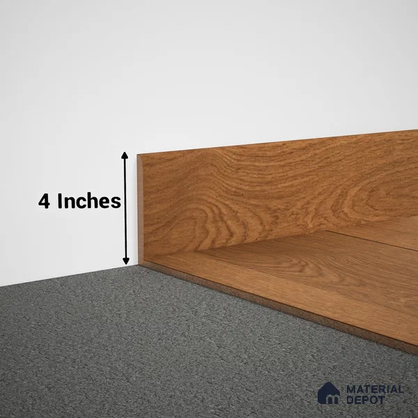 MDF Skirting Aristo Premium PM 00368 G | 8 ft x 4 Inch | Compatible for Laminate Wood Floor LF 00256