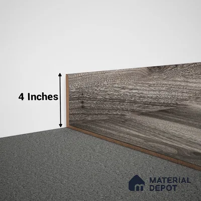MDF Skirting Aristo PM 00360 G | 8 ft x 4 Inch | Compatible for Laminate Wood Floor LF 00258