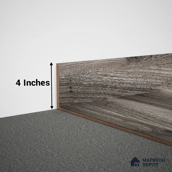 MDF Skirting Aristo PM 00360 G | 8 ft x 4 Inch | Compatible for Laminate Wood Floor LF 00258
