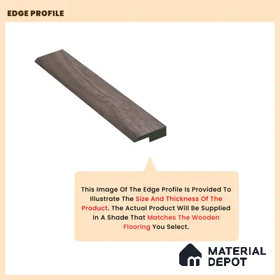 MDF Edge Profile Aristo PM 00359 T | 8 ft x 18 mm x 12 mm | Compatible for Laminate Wood Floor LF 00259