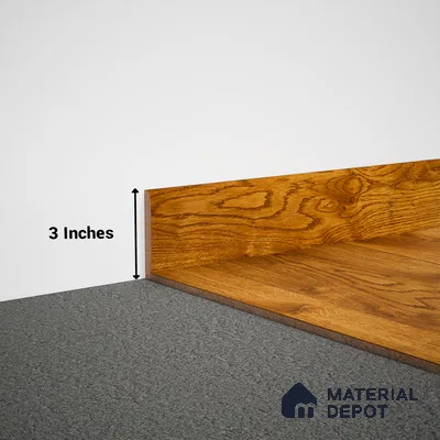 MDF Skirting Aristo PM 00363 E | 8 ft x 3 Inch | Compatible for Laminate Wood Floor LF 00260