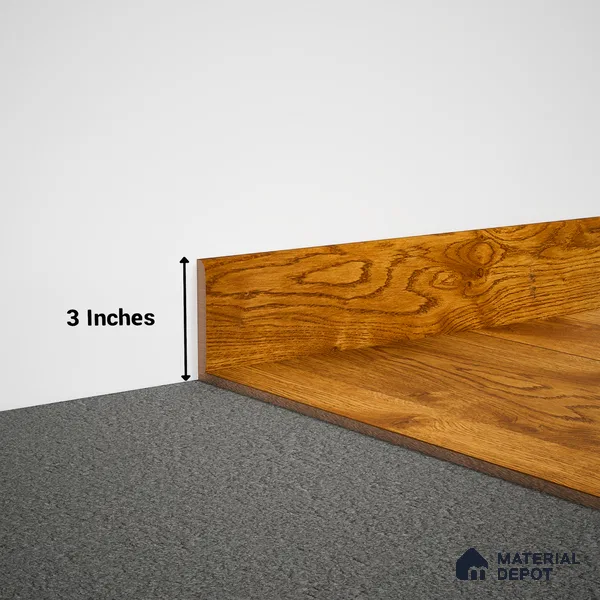 MDF Skirting Aristo PM 00363 E | 8 ft x 3 Inch | Compatible for Laminate Wood Floor LF 00260