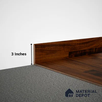 MDF Skirting Gleam PM 00385 E | 8 ft x 3 Inch | Compatible for Laminate Wood Floor LF 00261