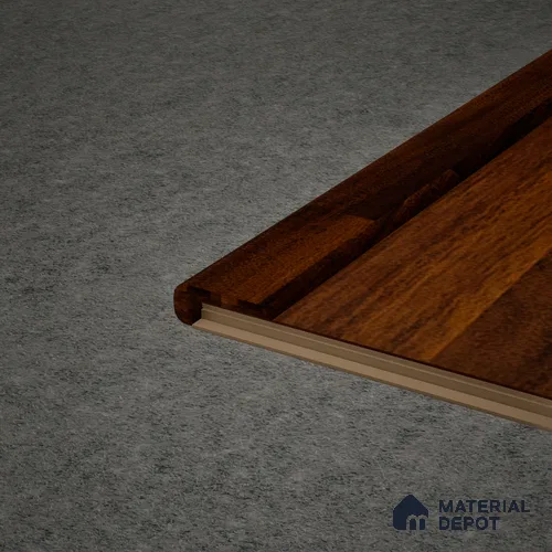 MDF L Nosing Profile Gleam PM 00385 W | 8 ft x 25 x 25 x 12 mm | Compatible for Laminate Wood Floor LF 00261