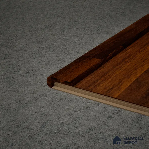 MDF L Nosing Profile Gleam PM 00385 W | 8 ft x 25 x 25 x 12 mm | Compatible for Laminate Wood Floor LF 00261