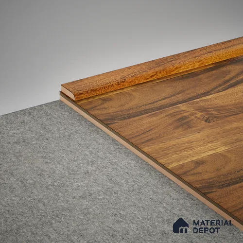 MDF Corner Beading Profile Gleam PM 00383 B | 8 ft x 18 mm x 12 mm | Compatible for Laminate Wood Floor LF 00262