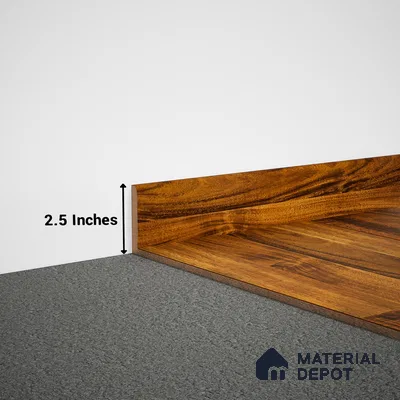MDF Skirting Gleam PM 00383 D | 8 ft x 2.5 Inch | Compatible for Laminate Wood Floor LF 00262