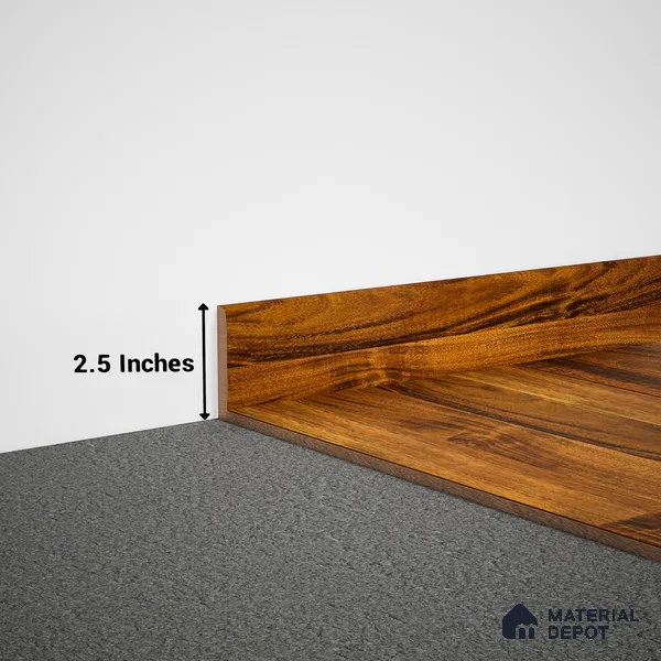 MDF Skirting Gleam PM 00383 D | 8 ft x 2.5 Inch | Compatible for Laminate Wood Floor LF 00262
