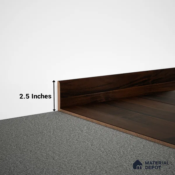 MDF Skirting Gleam PM 00387 D | 8 ft x 2.5 Inch | Compatible for Laminate Wood Floor LF 00264