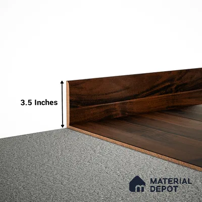 MDF Skirting Gleam PM 00387 F | 8 ft x 3.5 Inch | Compatible for Laminate Wood Floor LF 00264