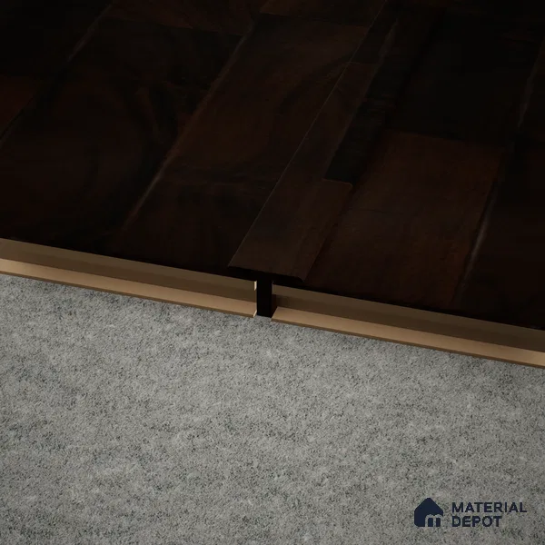 MDF T Profile Gleam PM 00387 M | 8 ft x 12 mm x 12 mm | Compatible for Laminate Wood Floor LF 00264