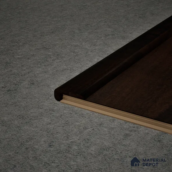 MDF L Nosing Profile Gleam PM 00387 X | 8 ft x 25 x 45 x 12 mm | Compatible for Laminate Wood Floor LF 00264