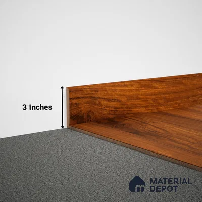 MDF Skirting Heirloom PM 00352 E | 8 ft x 3 Inch | Compatible for Laminate Wood Floor LF 00266