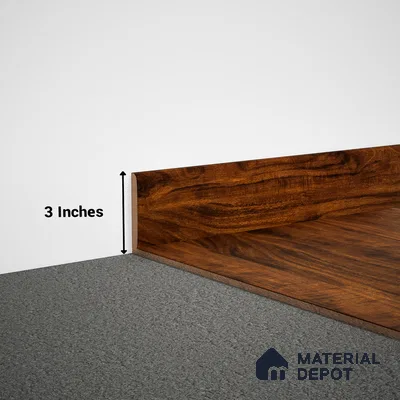 MDF Skirting Heirloom PM 00353 E | 8 ft x 3 Inch | Compatible for Laminate Wood Floor LF 00267