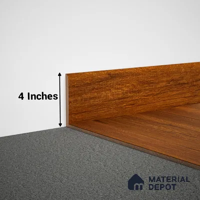 MDF Skirting Heirloom PM 00348 G | 8 ft x 4 Inch | Compatible for Laminate Wood Floor LF 00268