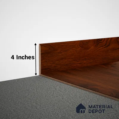 MDF Skirting Heirloom PM 00350 G | 8 ft x 4 Inch | Compatible for Laminate Wood Floor LF 00269
