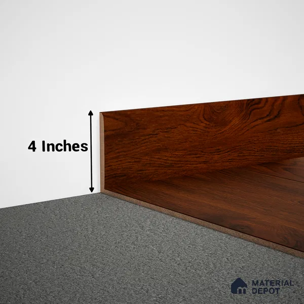 MDF Skirting Heirloom PM 00350 G | 8 ft x 4 Inch | Compatible for Laminate Wood Floor LF 00269