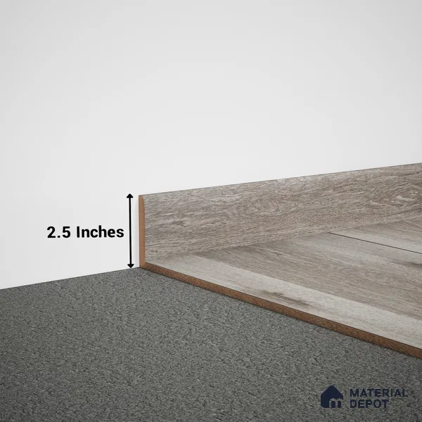 MDF Skirting Heirloom PM 00351 D | 8 ft x 2.5 Inch | Compatible for Laminate Wood Floor LF 00270