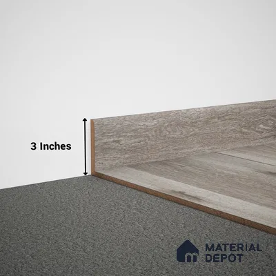 MDF Skirting Heirloom PM 00351 E | 8 ft x 3 Inch | Compatible for Laminate Wood Floor LF 00270