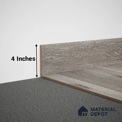 MDF Skirting Heirloom PM 00351 G | 8 ft x 4 Inch | Compatible for Laminate Wood Floor LF 00270
