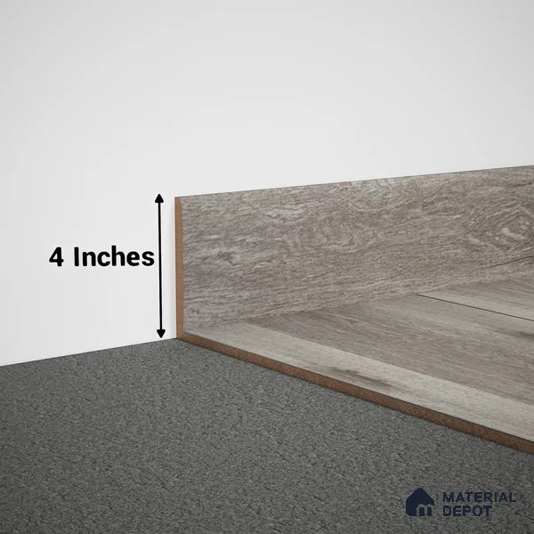 MDF Skirting Heirloom PM 00351 G | 8 ft x 4 Inch | Compatible for Laminate Wood Floor LF 00270