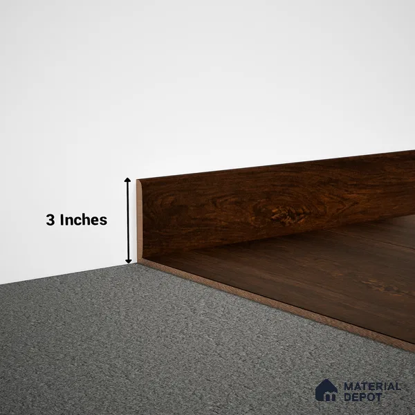 MDF Skirting Heirloom PM 00349 E | 8 ft x 3 Inch | Compatible for Laminate Wood Floor LF 00271