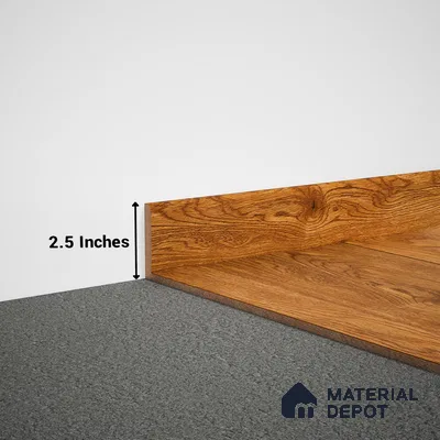 MDF Skirting Heirloom PM 00354 D | 8 ft x 2.5 Inch | Compatible for Laminate Wood Floor LF 00272