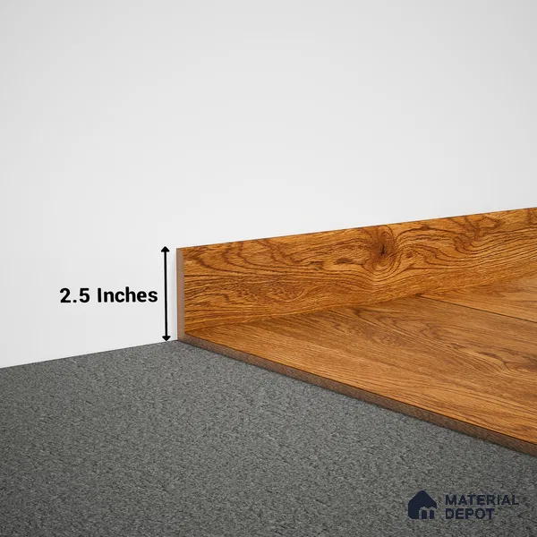 MDF Skirting Heirloom PM 00354 D | 8 ft x 2.5 Inch | Compatible for Laminate Wood Floor LF 00272