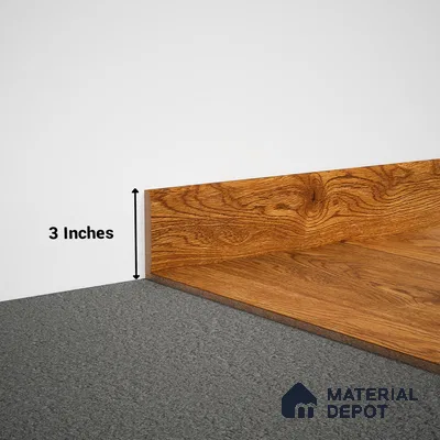 MDF Skirting Heirloom PM 00354 E | 8 ft x 3 Inch | Compatible for Laminate Wood Floor LF 00272