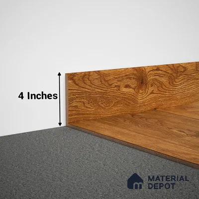 MDF Skirting Heirloom PM 00354 G | 8 ft x 4 Inch | Compatible for Laminate Wood Floor LF 00272