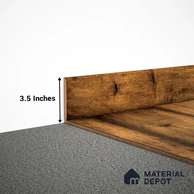 MDF Skirting Edge Flow PM 00382 F | 8 ft x 3.5 Inch | Compatible for Laminate Wood Floor LF 00273