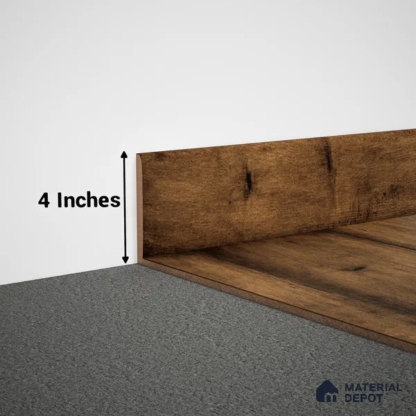 MDF Skirting Edge Flow PM 00382 G | 8 ft x 4 Inch | Compatible for Laminate Wood Floor LF 00273