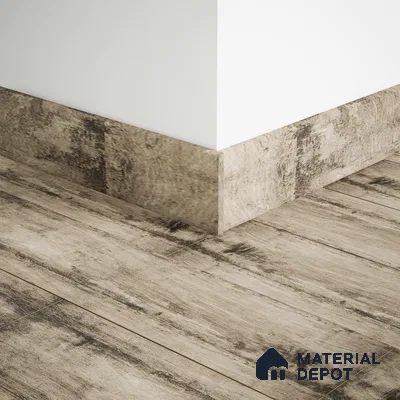 MDF Skirting Edge Flow PM 00379 E | 8 ft x 3 Inch | Compatible for Laminate Wood Floor LF 00275
