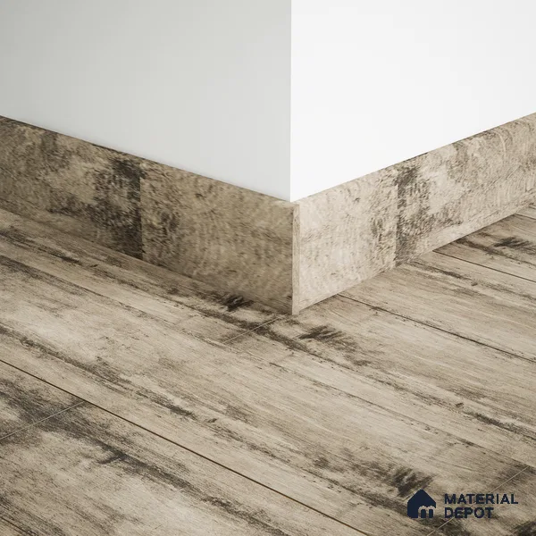 MDF Skirting Edge Flow PM 00379 E | 8 ft x 3 Inch | Compatible for Laminate Wood Floor LF 00275