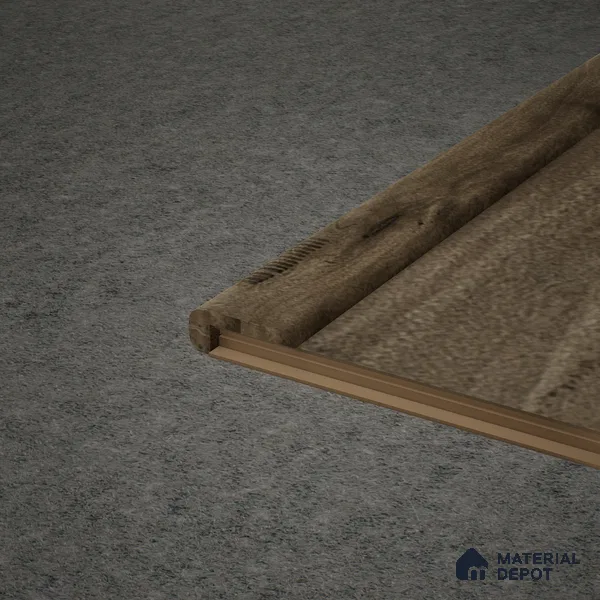 MDF L Nosing Profile Timberlux PM 00373 X | 8 ft x 25 x 45 x 12 mm | Compatible for Laminate Wood Floor LF 00277