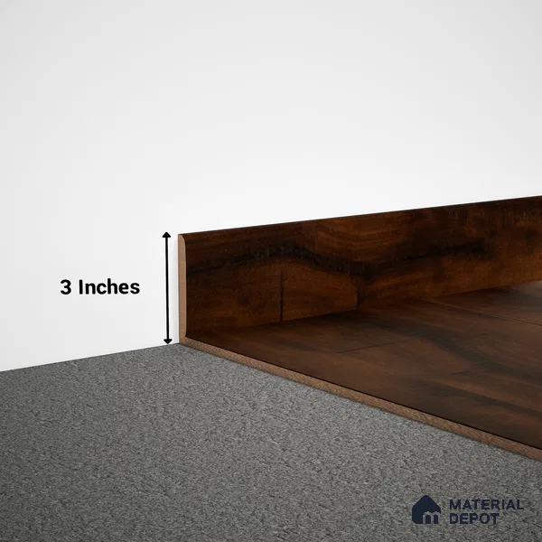MDF Skirting Timberlux PM 00376 E | 8 ft x 3 Inch | Compatible for Laminate Wood Floor LF 00278